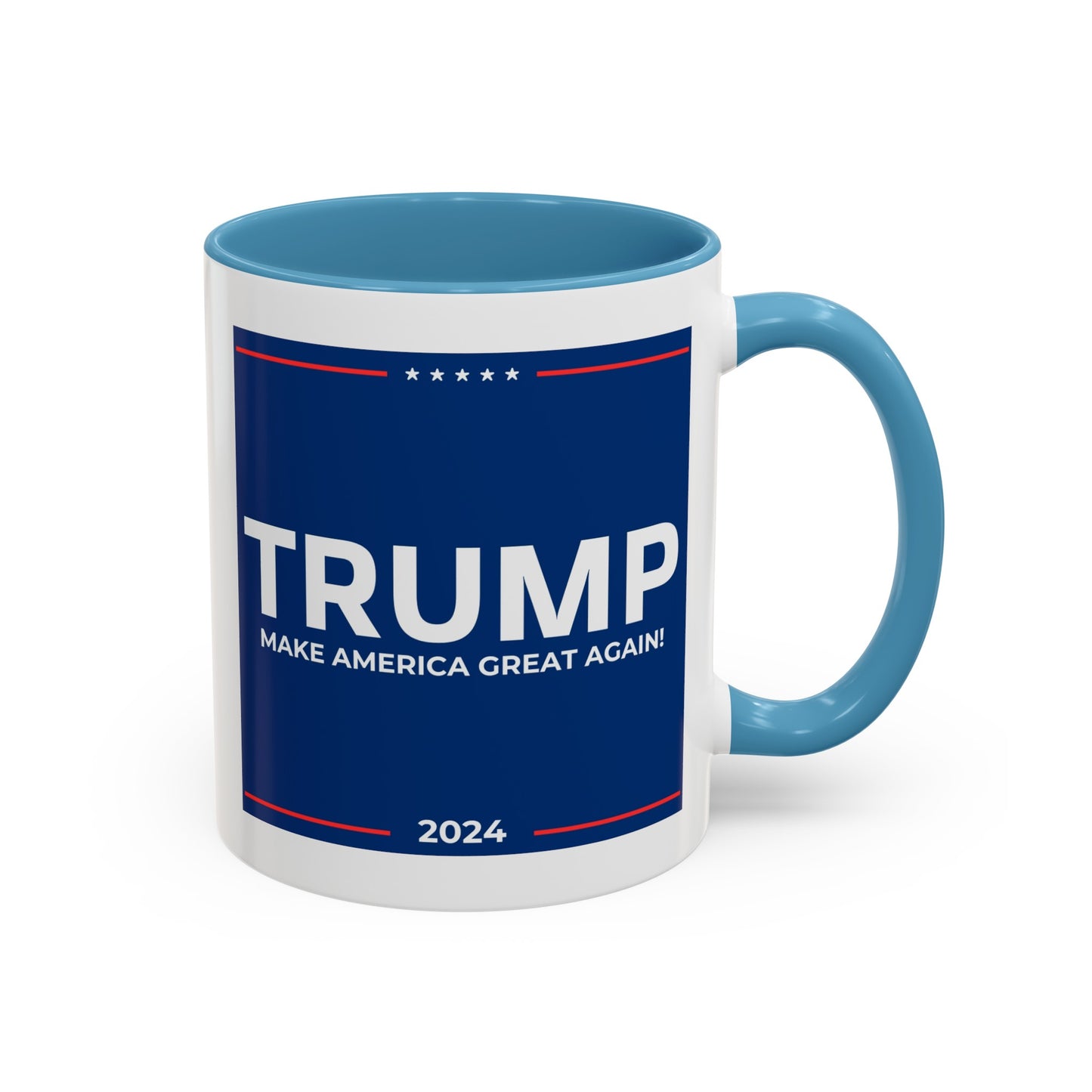 Trump The difference between Genius and Stupidity - Accent Coffee Mug (11, 15oz)