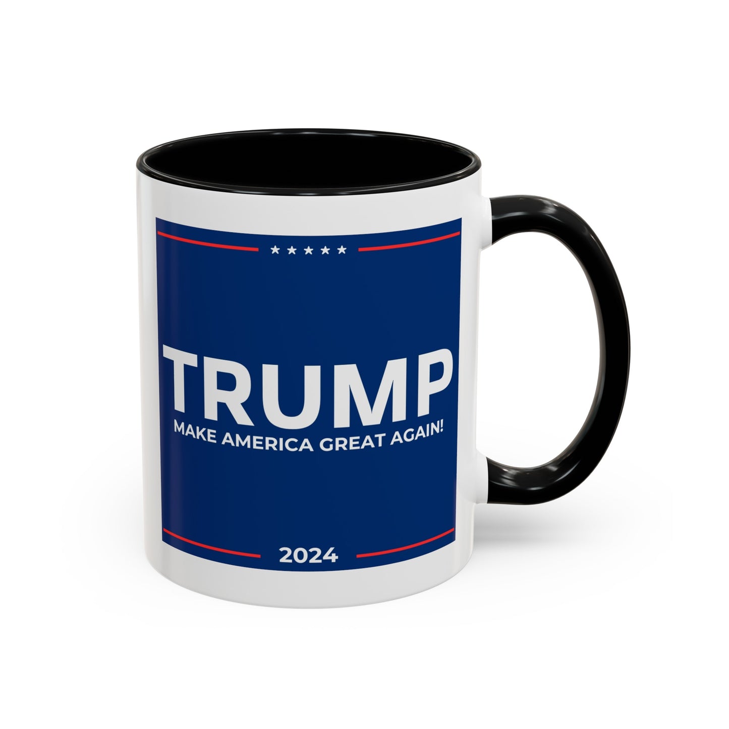 Trump The difference between Genius and Stupidity - Accent Coffee Mug (11, 15oz)