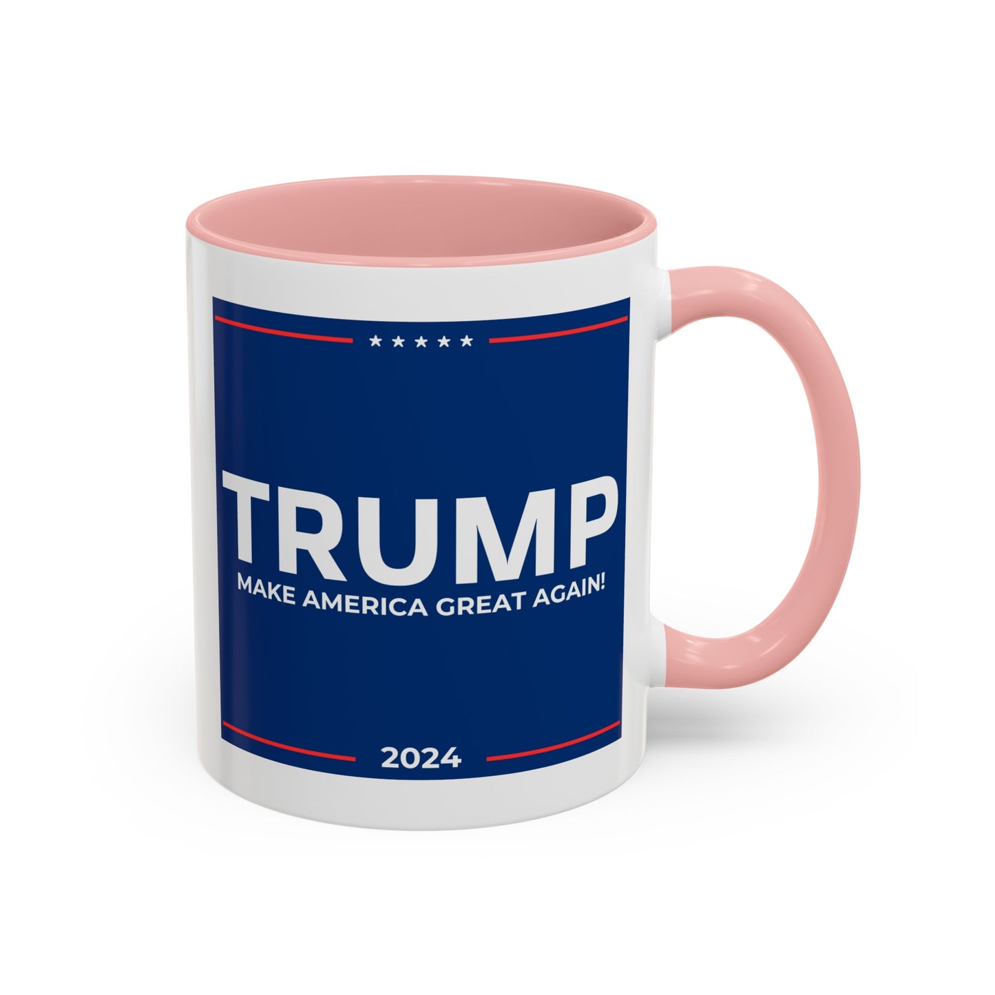 Trump The difference between Genius and Stupidity - Accent Coffee Mug (11, 15oz)