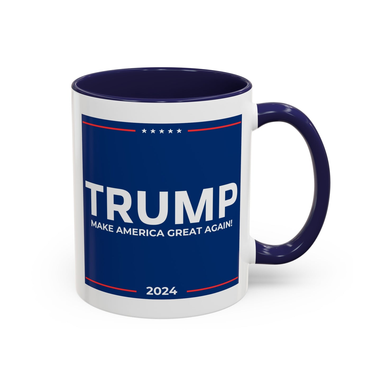 Trump The difference between Genius and Stupidity - Accent Coffee Mug (11, 15oz)