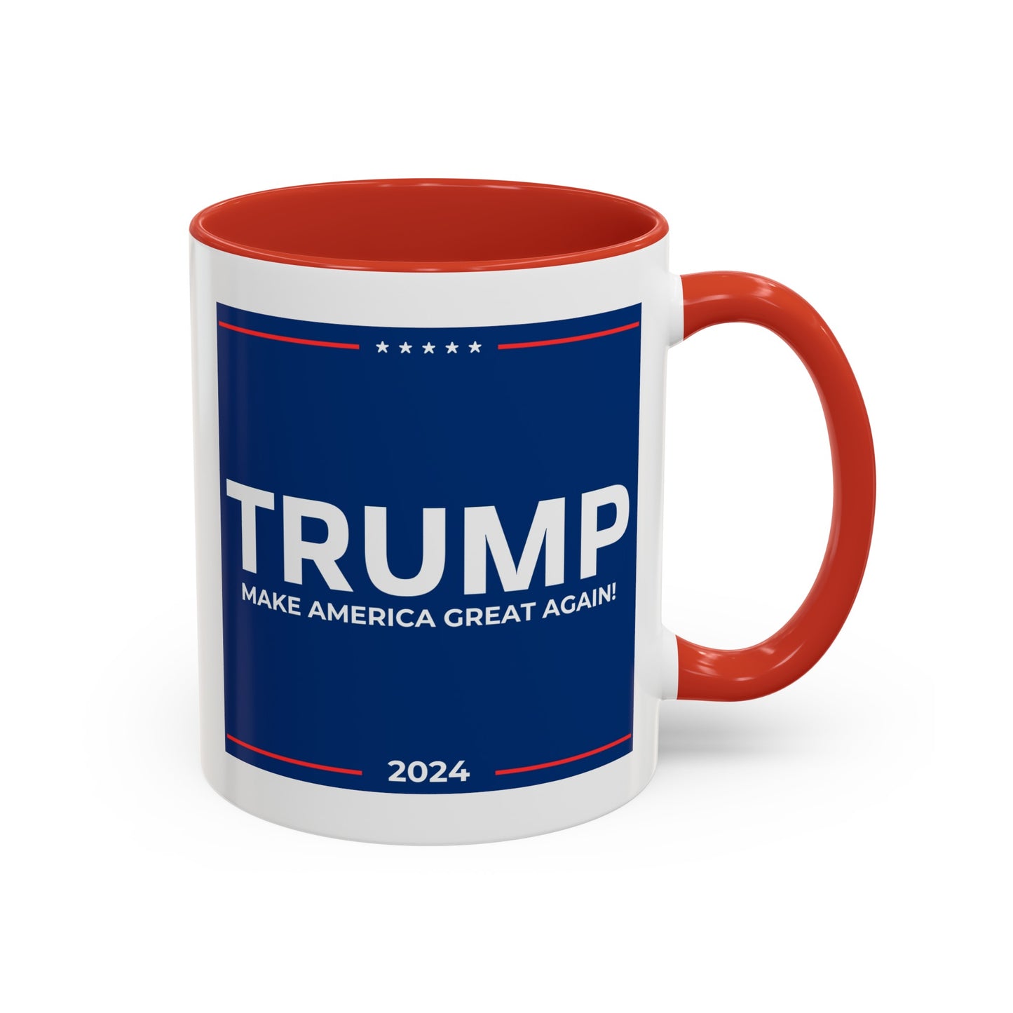 Trump The difference between Genius and Stupidity - Accent Coffee Mug (11, 15oz)