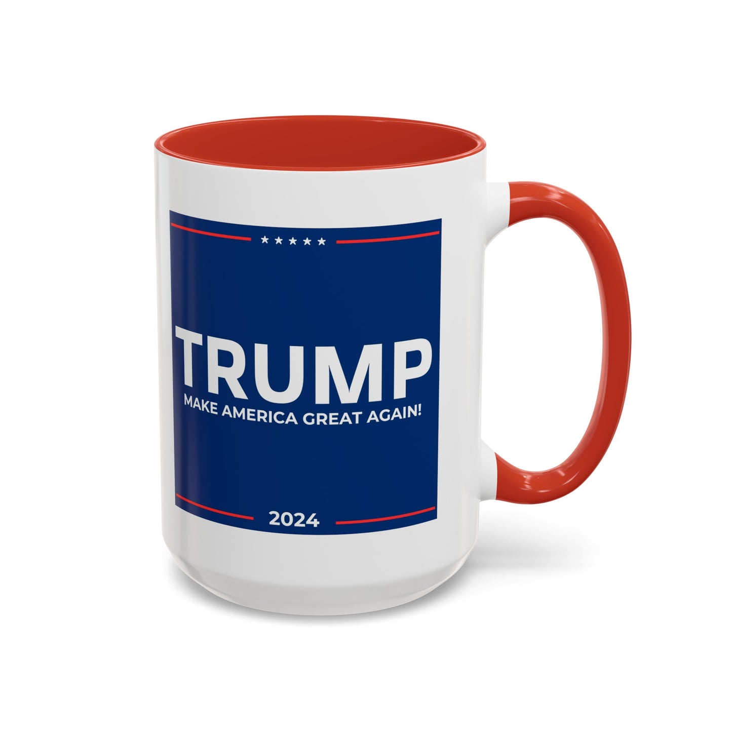 Trump The difference between Genius and Stupidity - Accent Coffee Mug (11, 15oz)