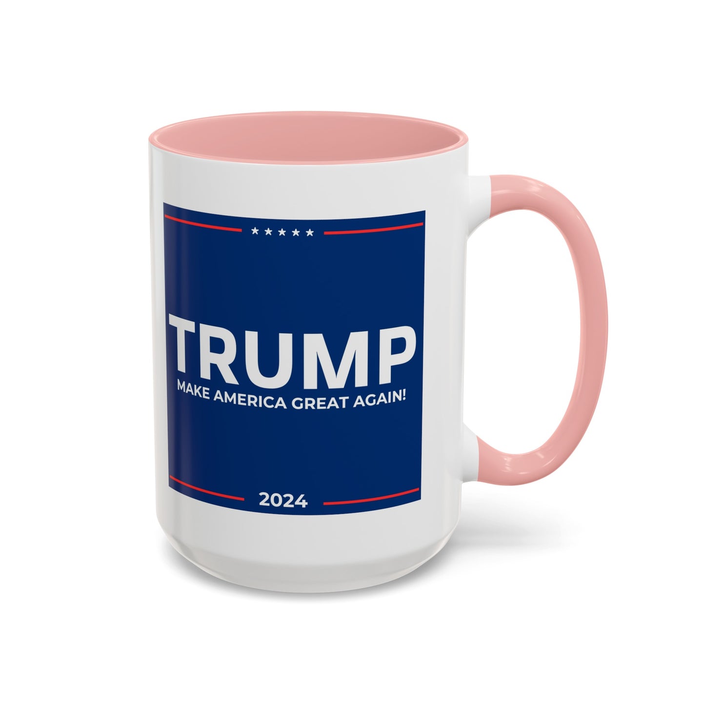 Trump The difference between Genius and Stupidity - Accent Coffee Mug (11, 15oz)