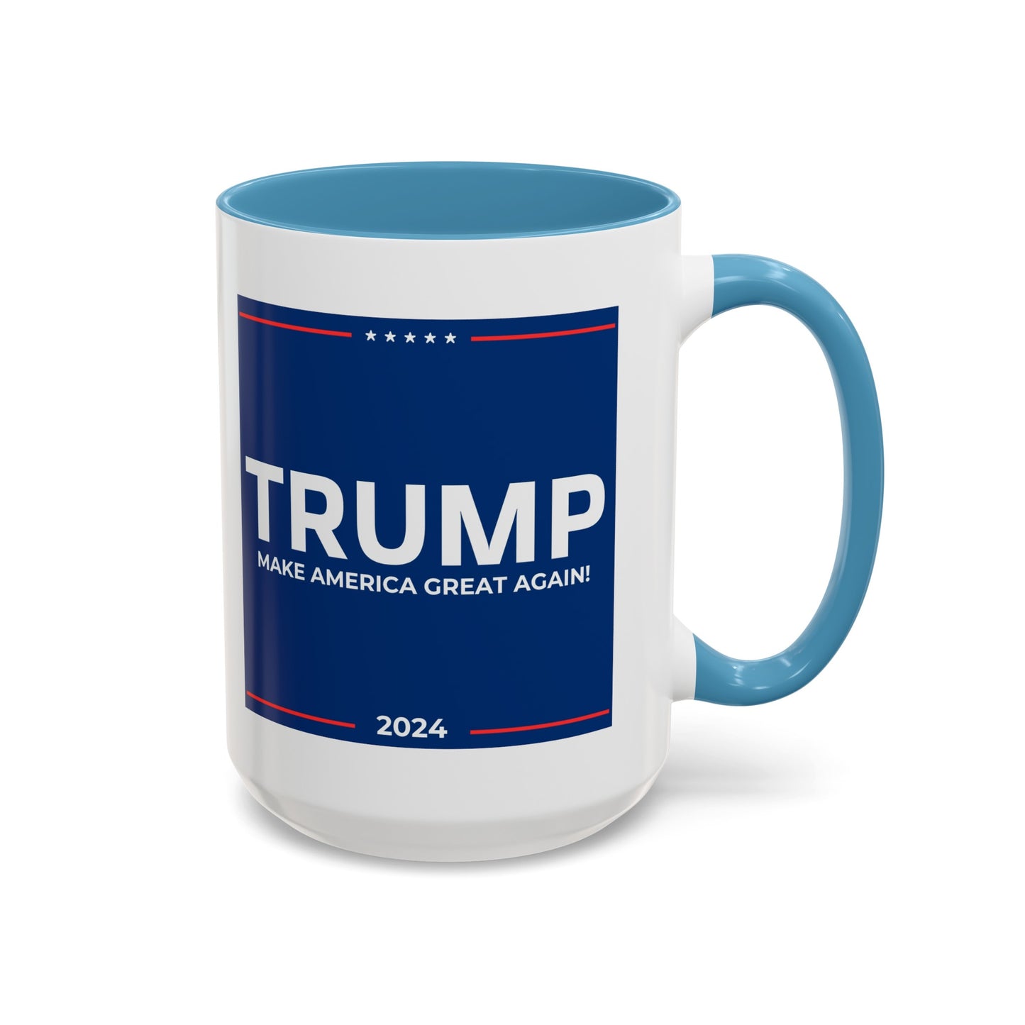 Trump The difference between Genius and Stupidity - Accent Coffee Mug (11, 15oz)